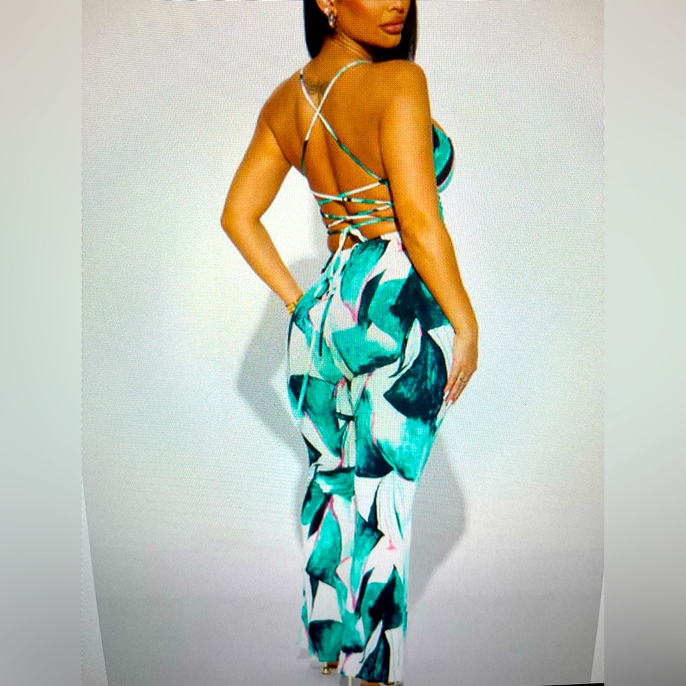 Romper - Green and White - Picture 3 of 3